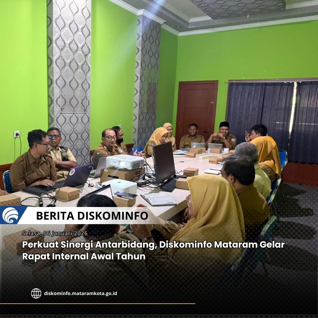 Thumbnail Perkuat Sinergi Antarbidang, Diskominfo Mataram Gelar Rapat Internal Awal Tahun