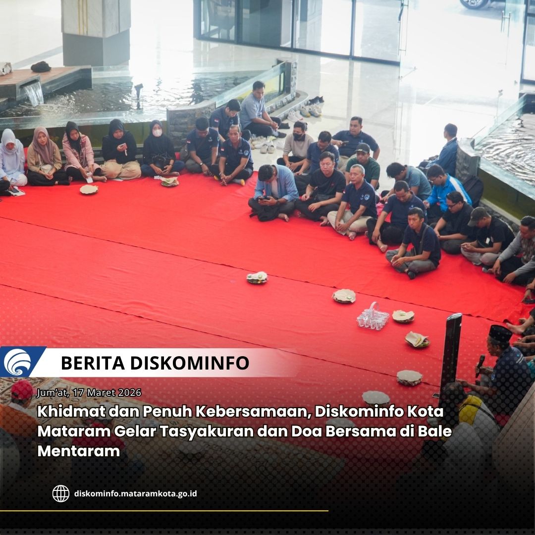 Gambar Khidmat dan Penuh Kebersamaan, Diskominfo Kota Mataram Gelar Tasyakuran dan Doa Bersama di Bale Mentaram