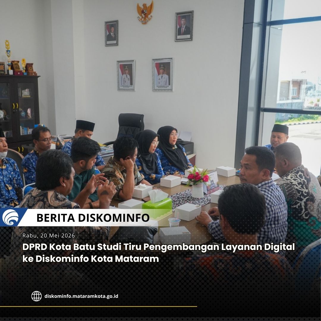 Gambar DPRD Kota Batu Studi Tiru Pengembangan Layanan Digital ke Diskominfo Kota Mataram
