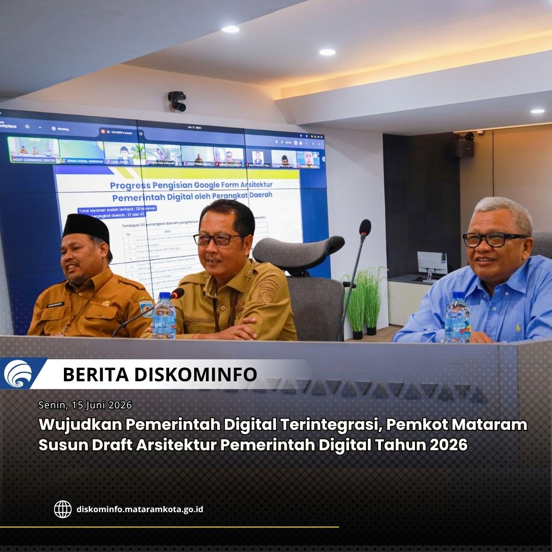 Thumbnail Wujudkan Pemerintah Digital Terintegrasi, Pemkot Mataram Susun Draft Arsitektur Pemerintah Digital Tahun 2026